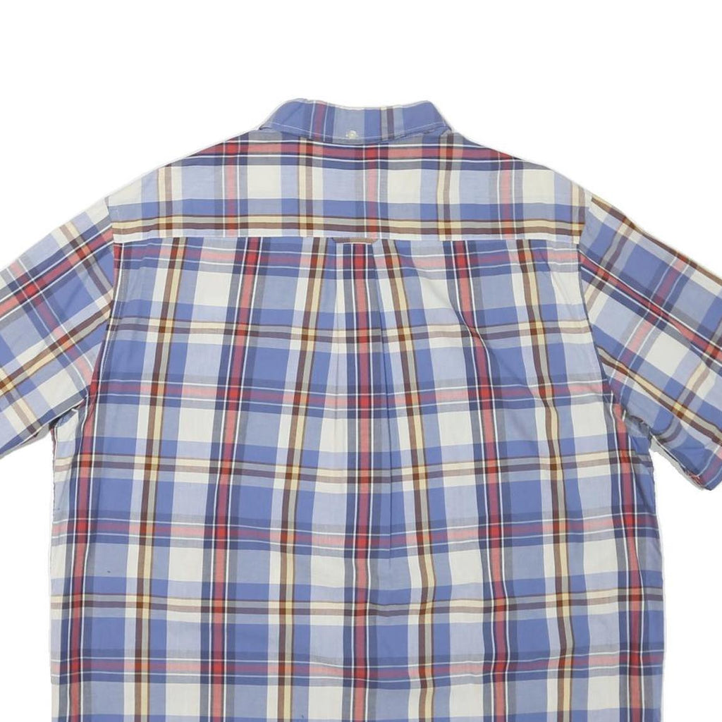 CHAPS Mens Blue & Red Check Shirt XL Button-Down Collared Cotton Casual