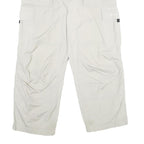 BONUS TRACK Mens Cotton White Regular Fit Straight Leg Trousers W34 L26 Casual