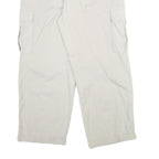 BONUS TRACK Mens Cotton White Regular Fit Straight Leg Trousers W34 L26 Casual