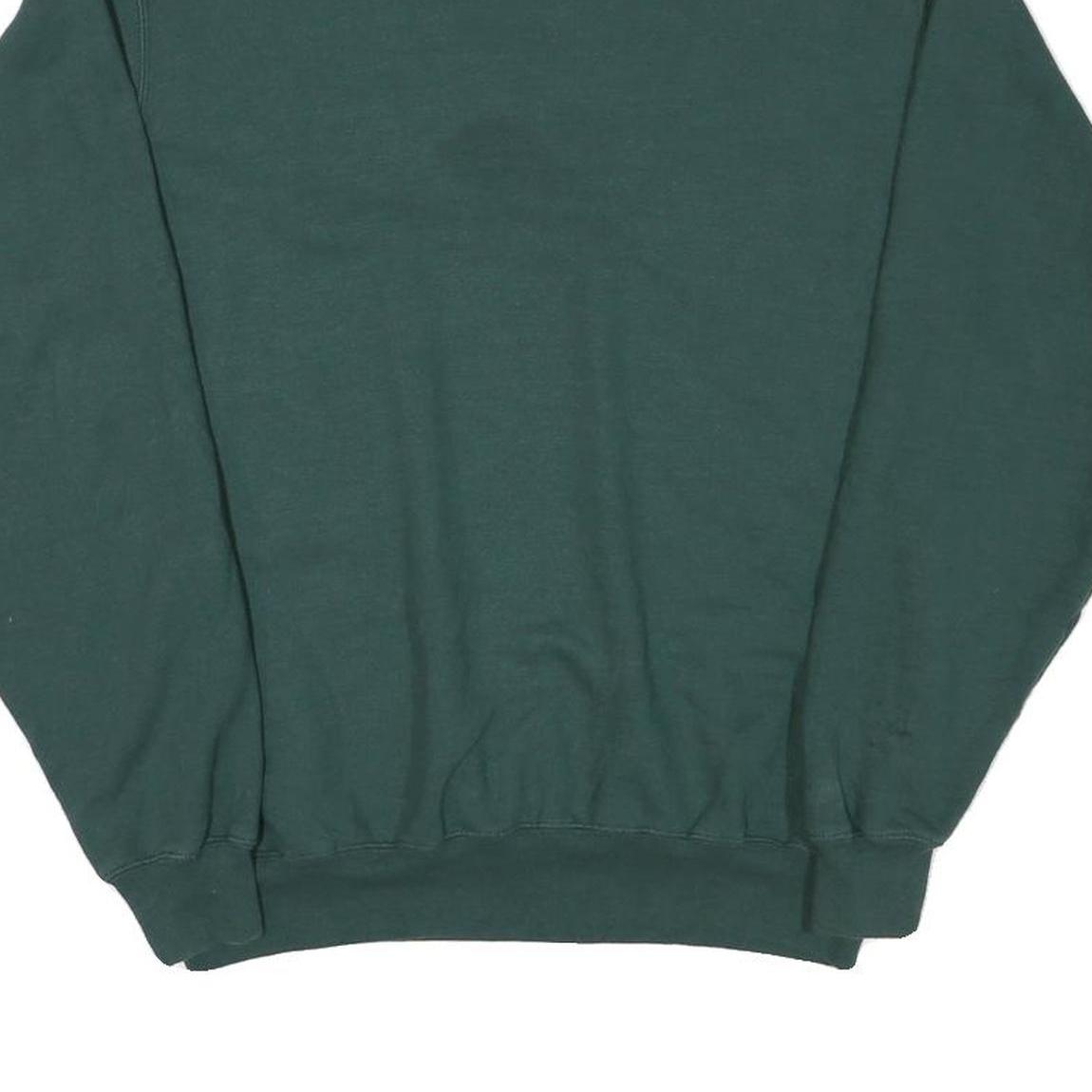 JOES USA Mens Green Crew Neck Sweatshirt M Cotton Blend Casual Pullover