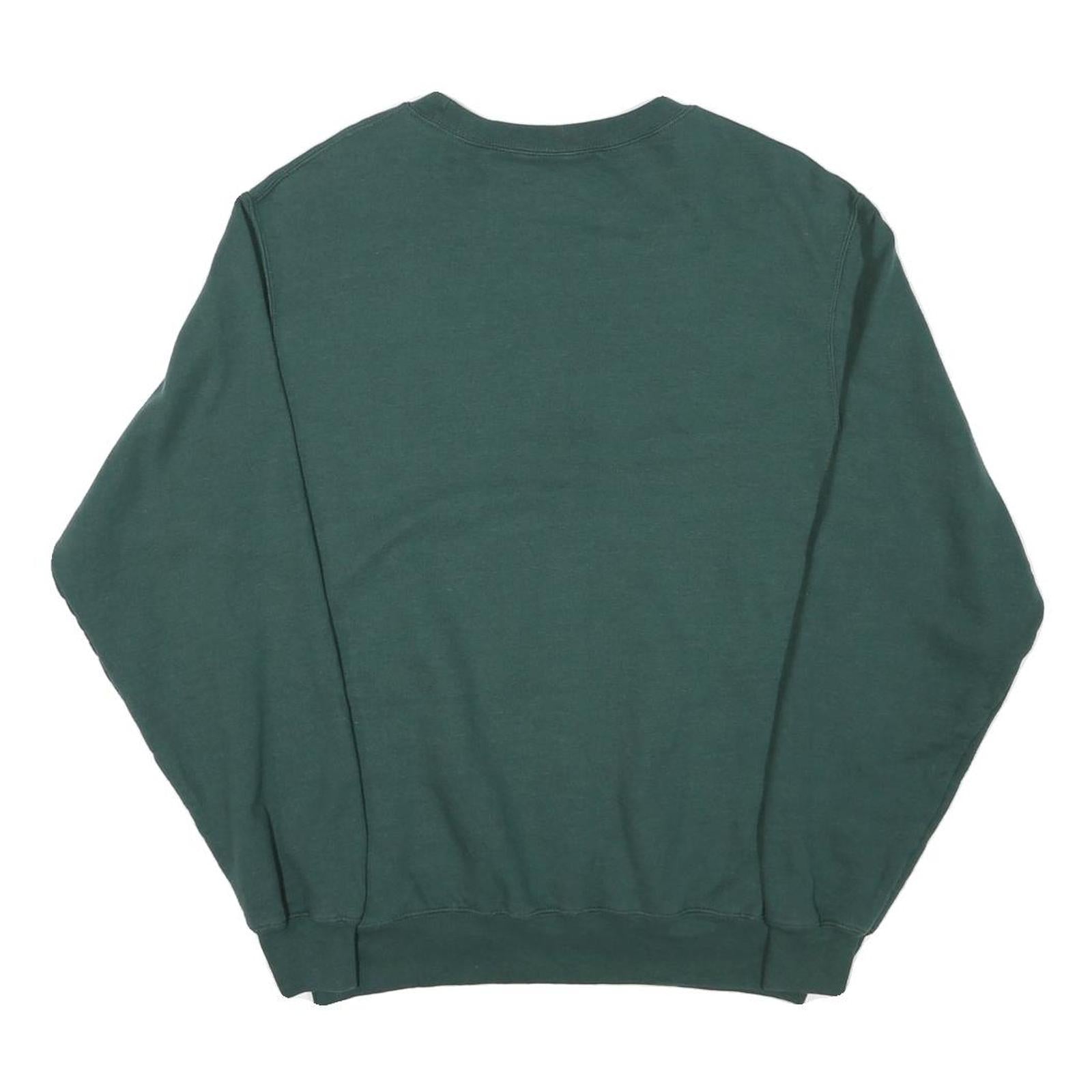 JOES USA Mens Green Crew Neck Sweatshirt M Cotton Blend Casual Pullover