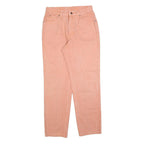 CALVIN KLEIN Womens Jeans Pink Regular Straight Denim W28 L29 Cotton Blend Zip