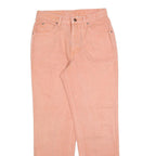 CALVIN KLEIN Womens Jeans Pink Regular Straight Denim W28 L29 Cotton Blend Zip