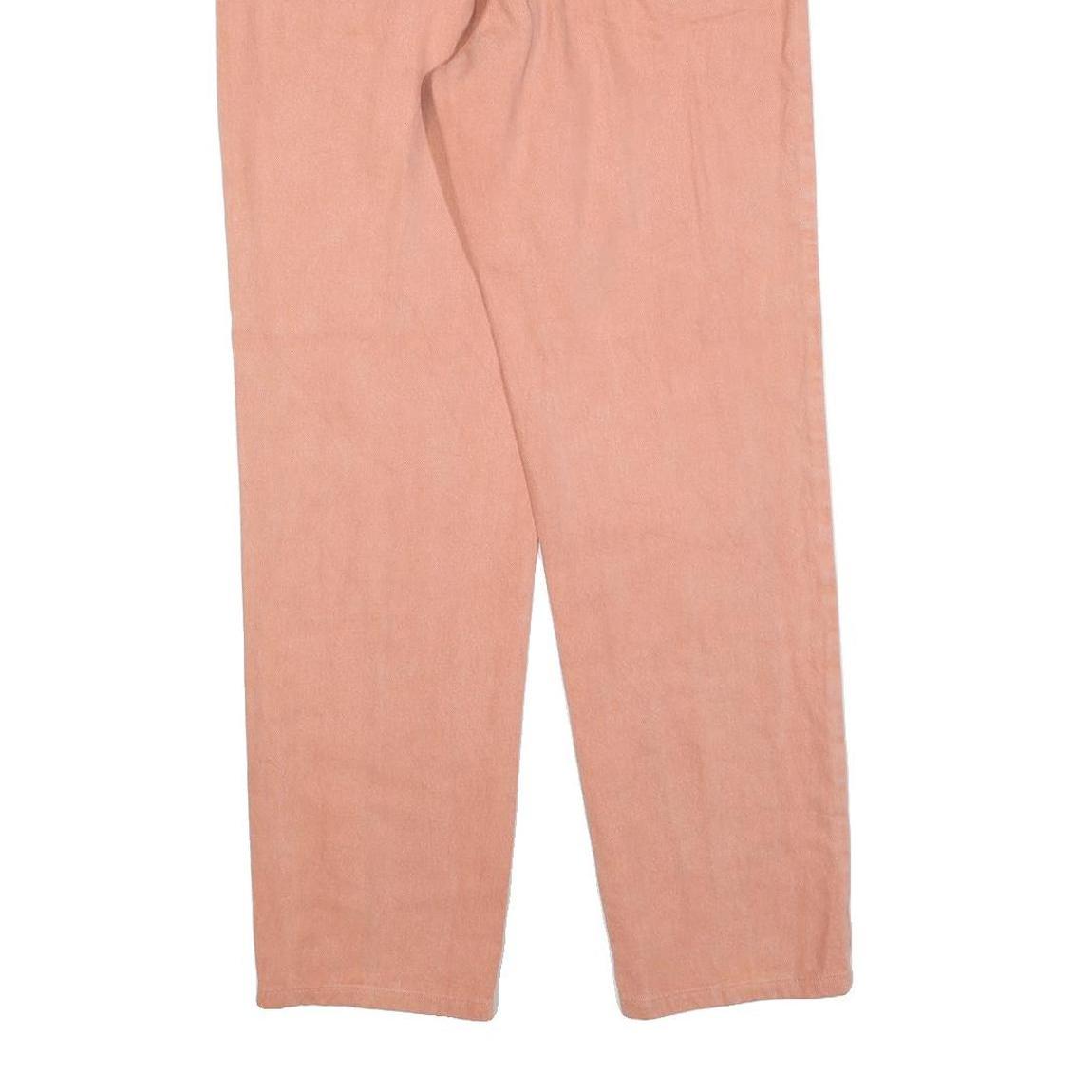 CALVIN KLEIN Womens Jeans Pink Regular Straight Denim W28 L29 Cotton Blend Zip