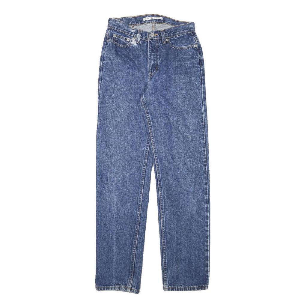 TOMMY HILFIGER Womens Blue Regular Straight Denim Medium W24 L29 Classic Cotton