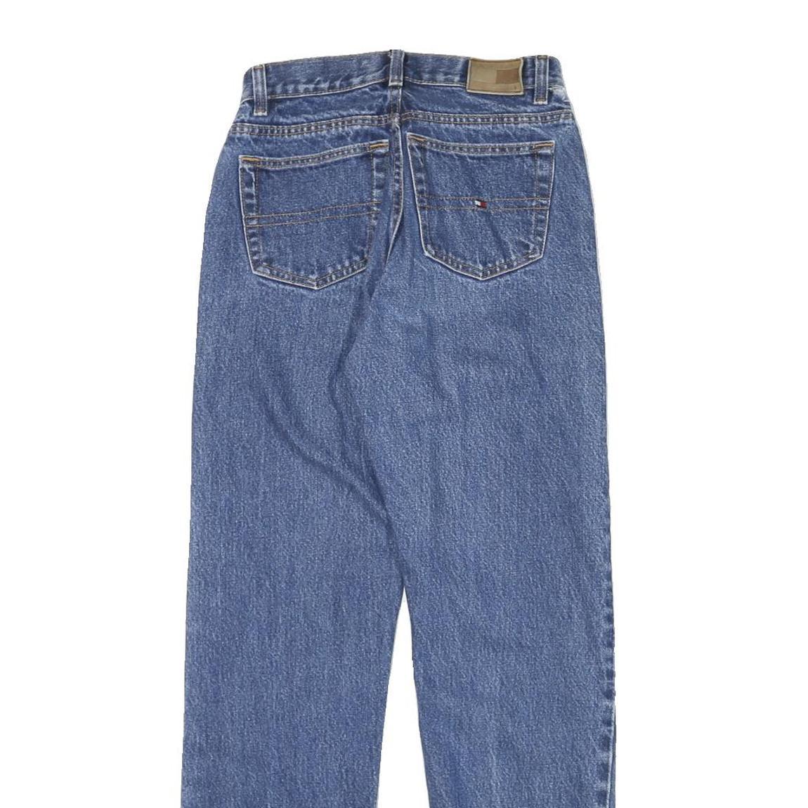 TOMMY HILFIGER Womens Blue Regular Straight Denim Medium W24 L29 Classic Cotton