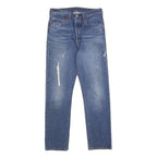 LEVI'S 501 Womens Jeans Blue Regular Straight Denim Medium W28 L30 Button