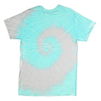 GILDAN Mens Blue & White Myrtle Beach Tie Dye T-Shirt M Short Sleeve Crew Neck