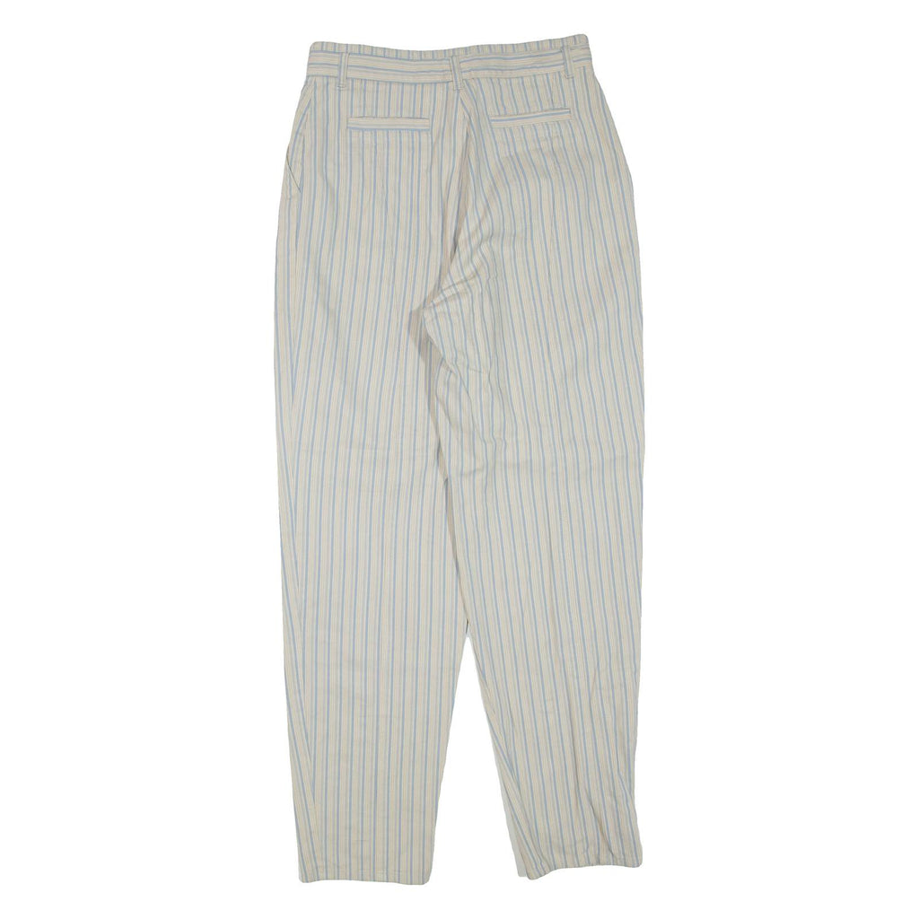 Striped Mens Trousers Beige Regular Tapered W28 L30