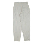 Striped Mens Trousers Beige Regular Tapered W28 L30