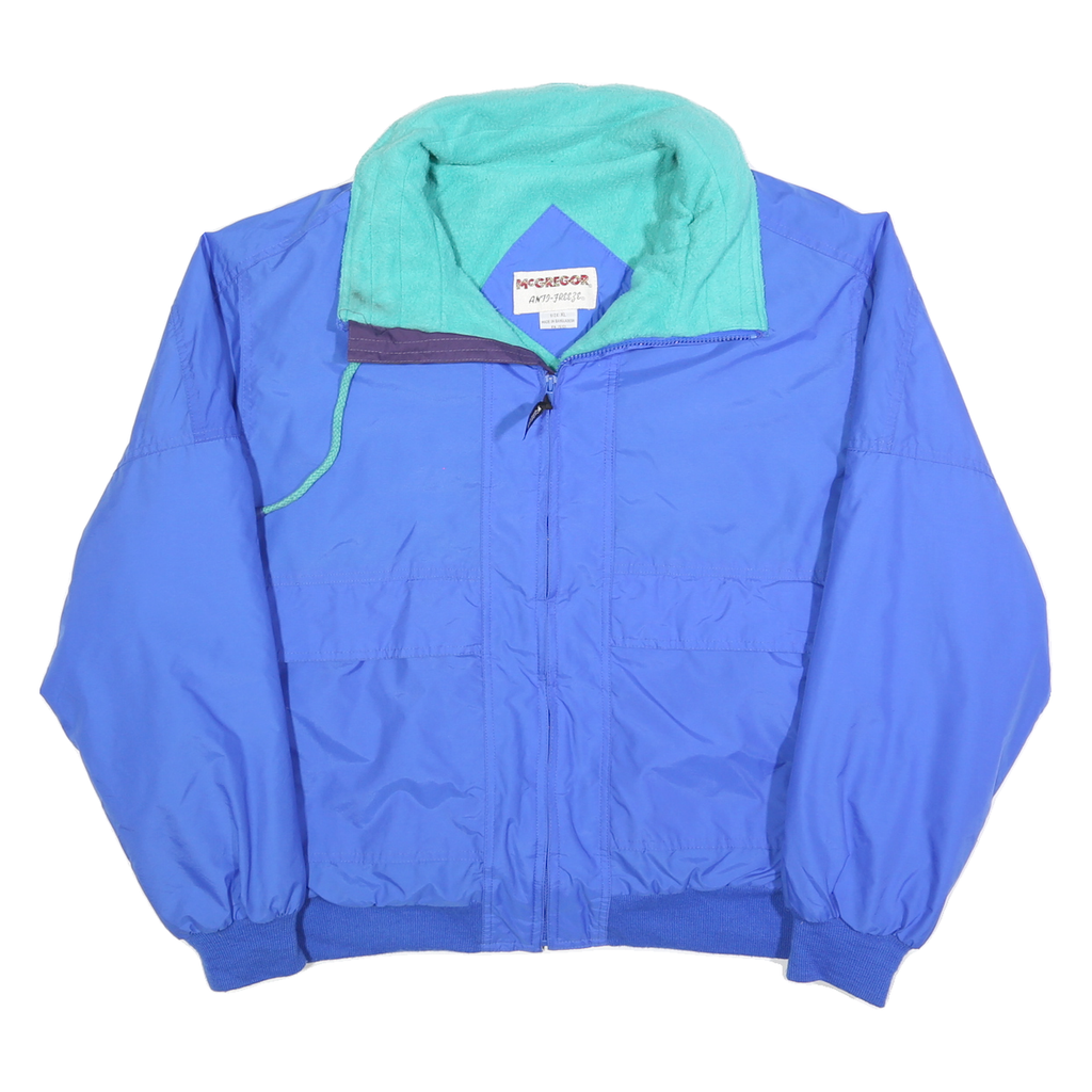 MCGREGOR Womens Blue Jacket XL Polyester Blend Plain Zip Casual Outerwear
