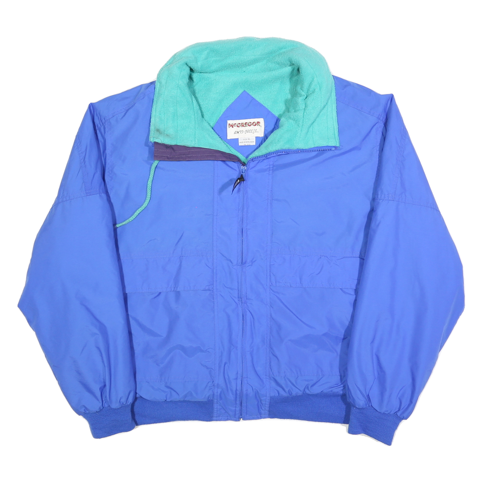 MCGREGOR Womens Blue Jacket XL Polyester Blend Plain Zip Casual Outerwear