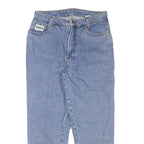 CHOICE Mens Relaxed Light Blue Denim Jeans W30 L26 Classic Cotton Blend Zip