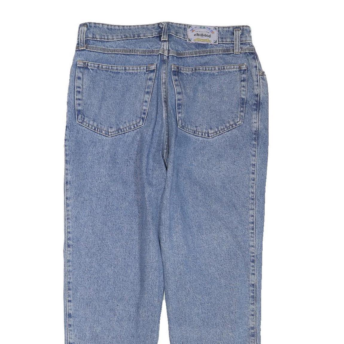 CHOICE Mens Relaxed Light Blue Denim Jeans W30 L26 Classic Cotton Blend Zip