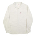 LEVI'S Mens White Cotton Shirt M Casual Long Sleeve Button Pocket Classic
