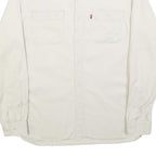 LEVI'S Mens White Cotton Shirt M Casual Long Sleeve Button Pocket Classic