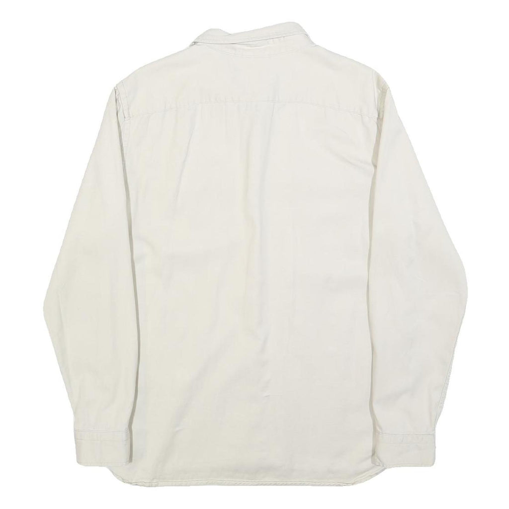 LEVI'S Mens White Cotton Shirt M Casual Long Sleeve Button Pocket Classic