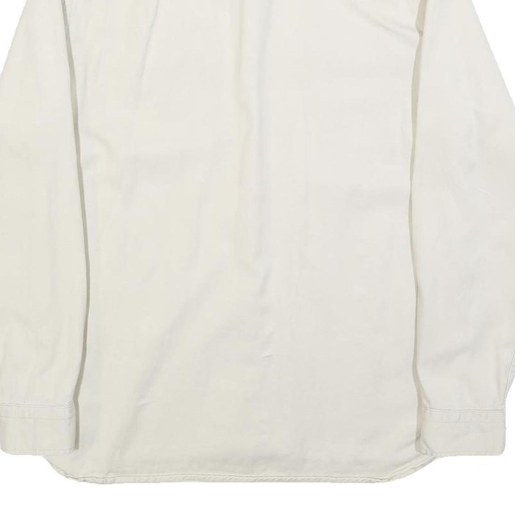 LEVI'S Mens White Cotton Shirt M Casual Long Sleeve Button Pocket Classic