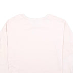 PUMA Womens White Crew Neck Sweatshirt S Cotton Blend Lightweight Pullover