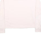 PUMA Womens White Crew Neck Sweatshirt S Cotton Blend Lightweight Pullover