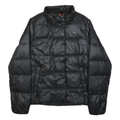 NIKE Womens Black Jacket L Polyester Quilted Puffer Zip Closure Casual Outerwear