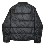 NIKE Womens Black Jacket L Polyester Quilted Puffer Zip Closure Casual Outerwear