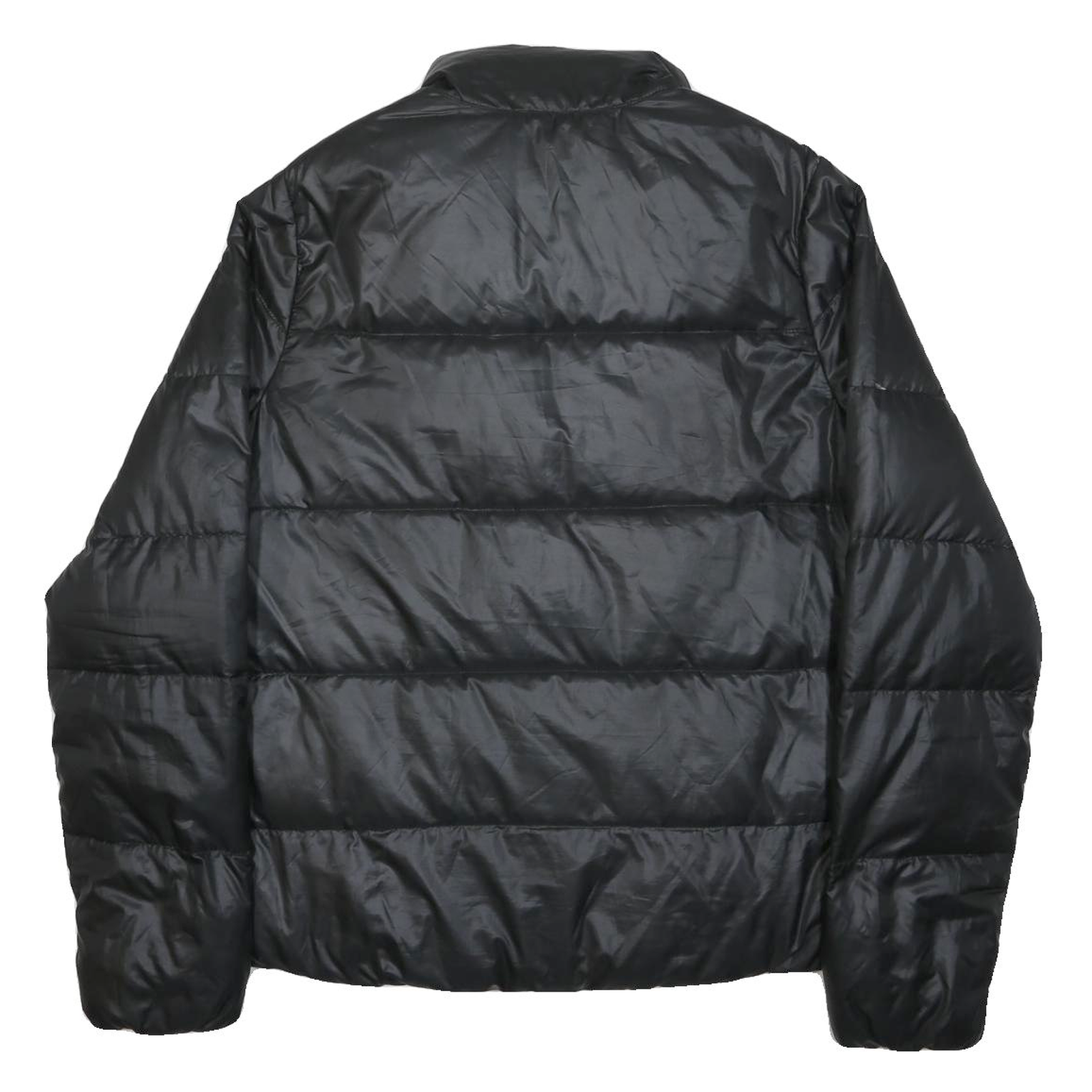 NIKE Womens Black Jacket L Polyester Quilted Puffer Zip Closure Casual Outerwear