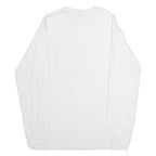 GILDAN Greenwood Soccer Mens T-Shirt White Long Sleeve USA Crew Neck M