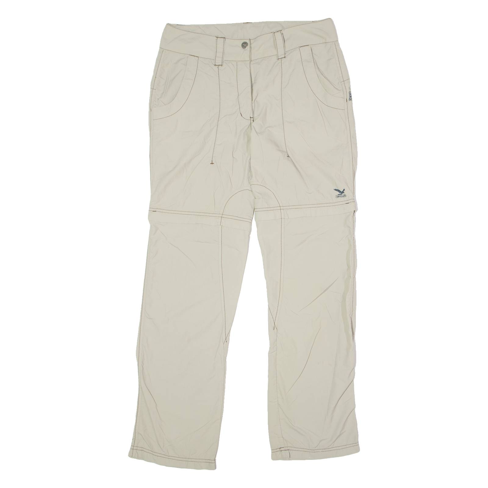 SALEWA Outdoor 2 in 1 Womens Trousers Beige Slim Straight W34 L30