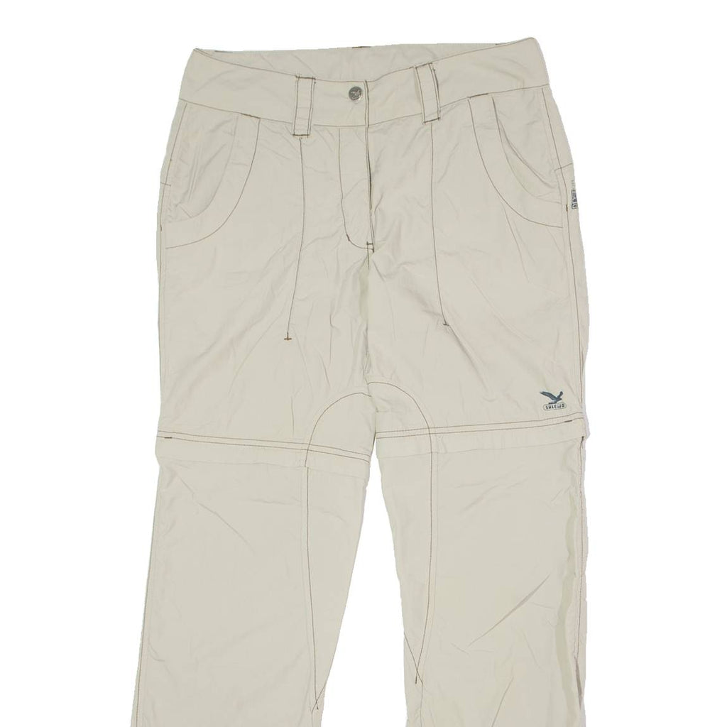 SALEWA Outdoor 2 in 1 Womens Trousers Beige Slim Straight W34 L30