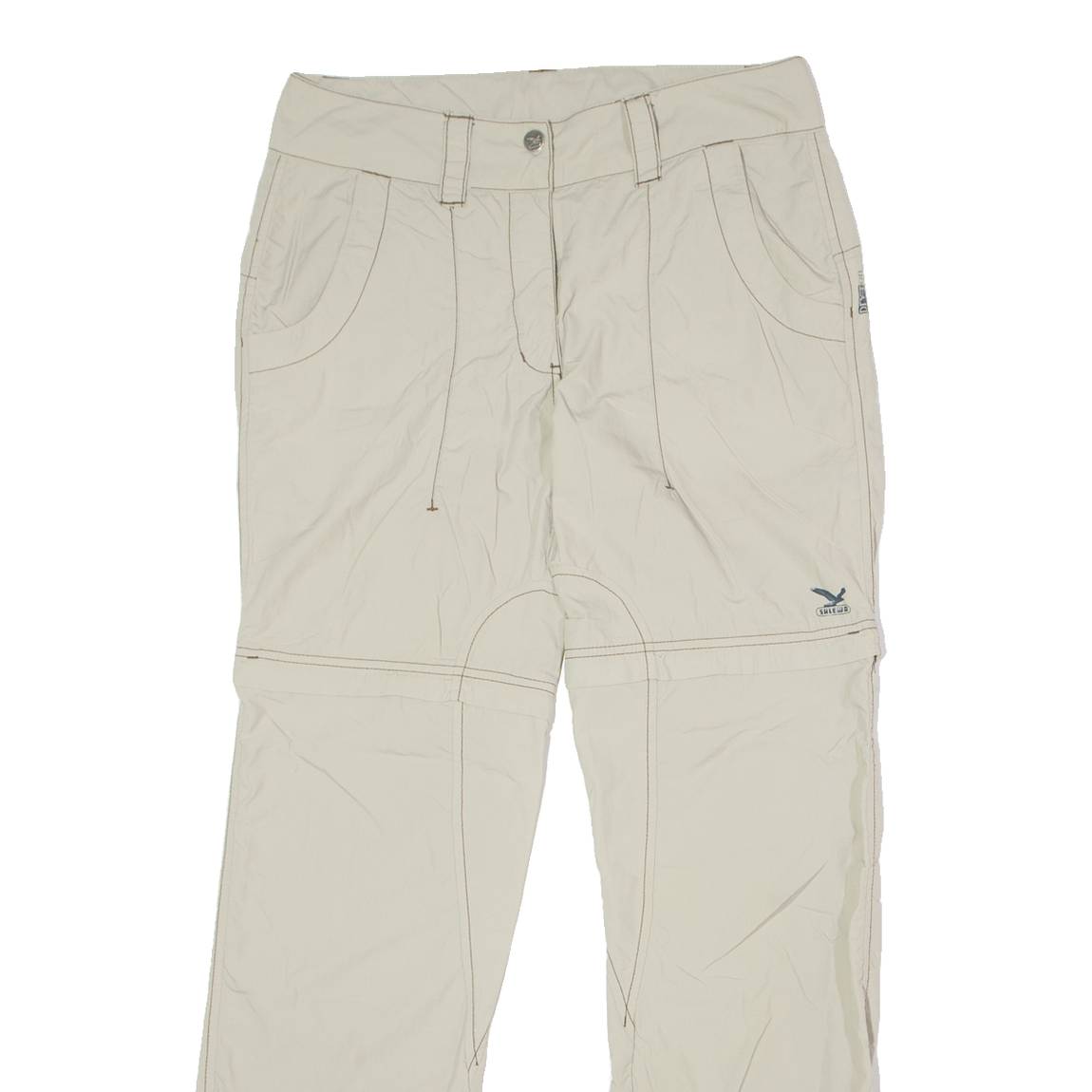 SALEWA Outdoor 2 in 1 Womens Trousers Beige Slim Straight W34 L30