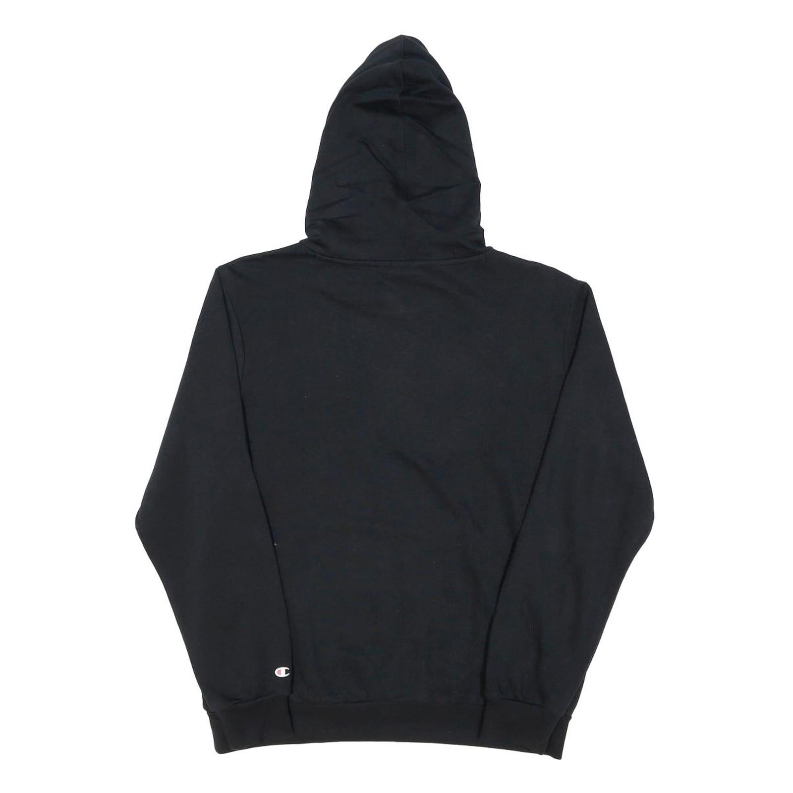 CHAMPION Boys Black Authentic Hoodie 15Y Cotton Blend Pullover