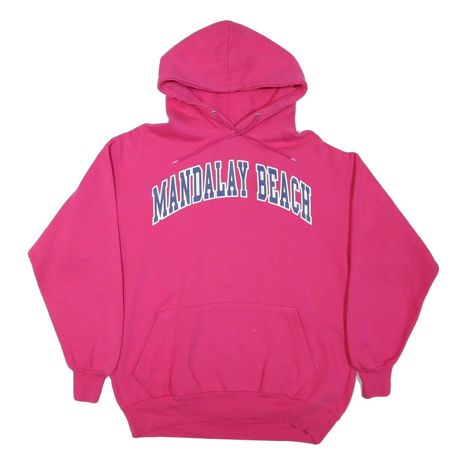 AUTHENTIC APPAREL Womens Pink Mandalay Beach Pullover Hoodie XL Casual Warm