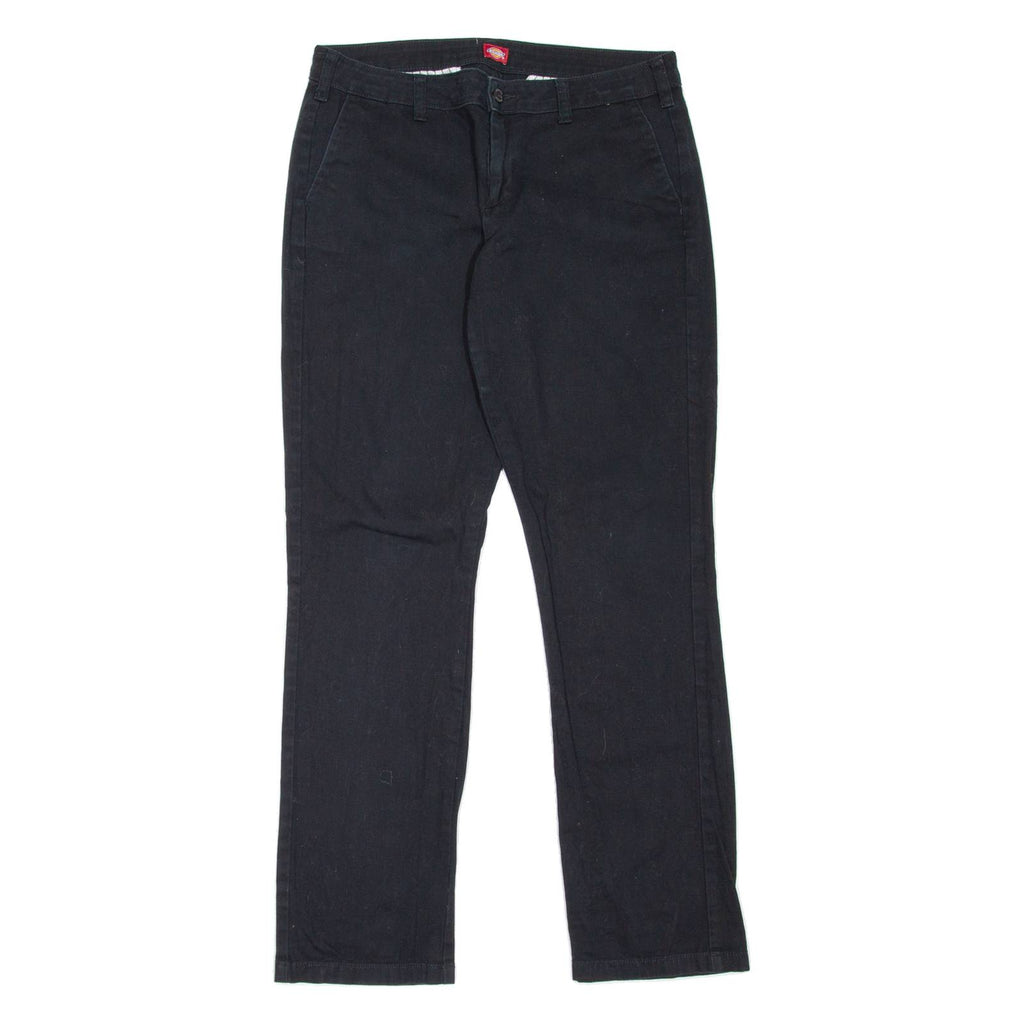 DICKIES Workwear Womens Trousers Black Slim Straight W30 L30