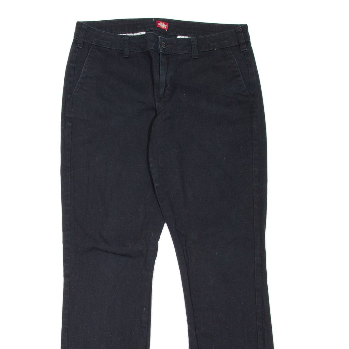 DICKIES Workwear Womens Trousers Black Slim Straight W30 L30
