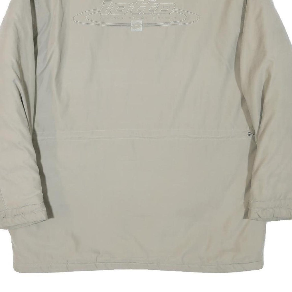 LOTTO Mens Beige Polyester Blend Zip Jacket XL Plain Lightweight Sports