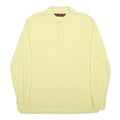 KAPPA Mens Yellow Long Sleeve Plain Polo Shirt M Cotton Blend Casual