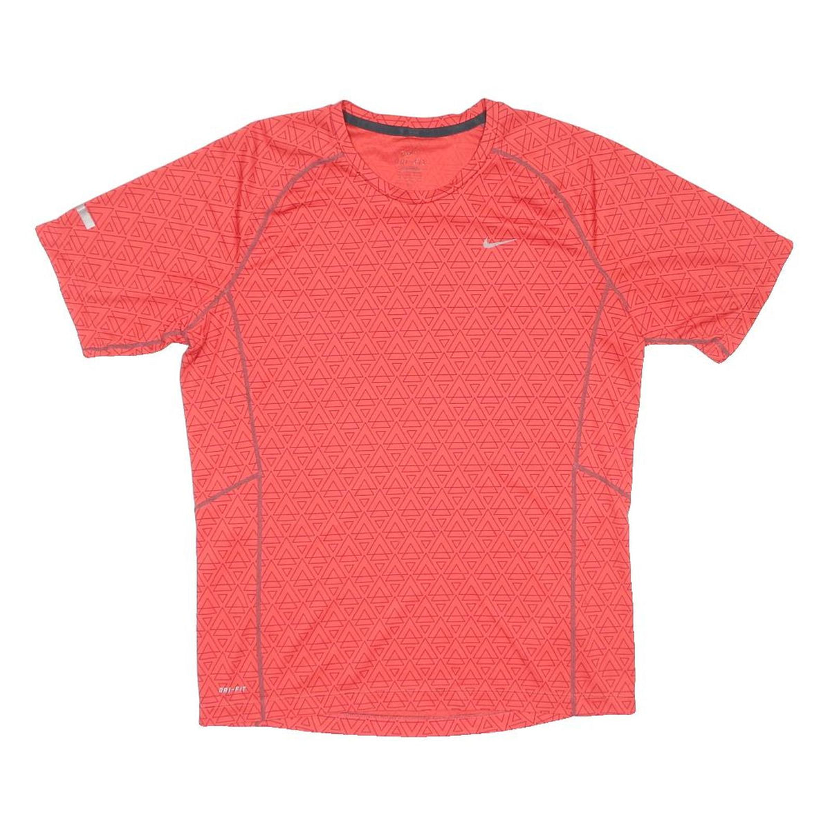 NIKE Mens Red Graphic T-Shirt S Short Sleeve Crew Neck Athletic Polyester