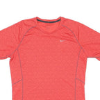 NIKE Mens Red Graphic T-Shirt S Short Sleeve Crew Neck Athletic Polyester
