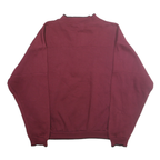 TODAYS NEWS Mens Maroon Pullover Sweatshirt M Button Neck Polyester Blend