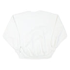 Mens White Sweatshirt XL Crew Neck Cotton Blend USA Flag Patriotic Text