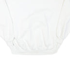 Mens White Sweatshirt XL Crew Neck Cotton Blend USA Flag Patriotic Text