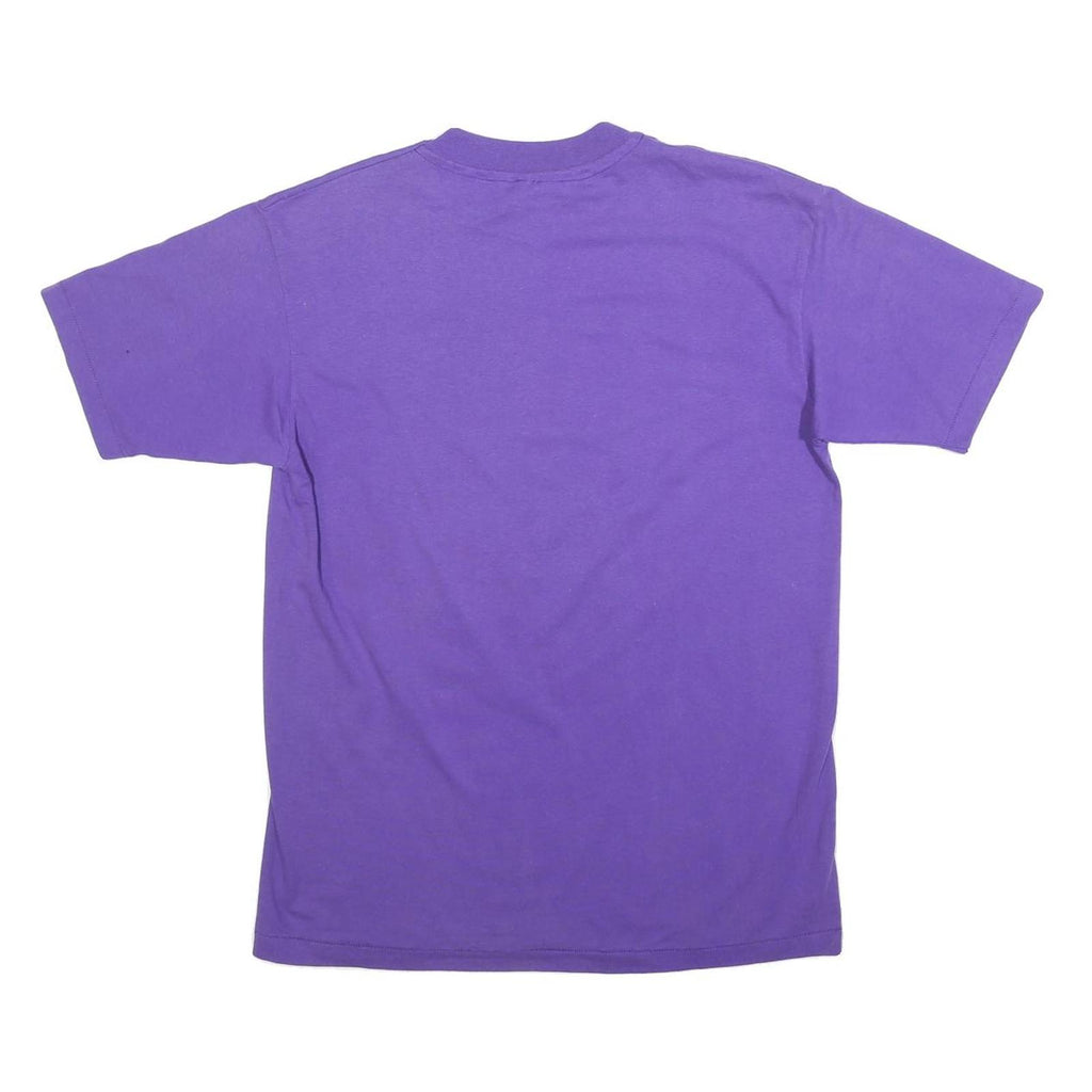 HANES Womens Purple Mardi Gras Graphic T-Shirt L Short Sleeve Crew Neck Printed