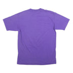 HANES Womens Purple Mardi Gras Graphic T-Shirt L Short Sleeve Crew Neck Printed