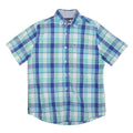 TOMMY HILFIGER Mens Blue Check Shirt S Cotton Classic Fit Casual Summer