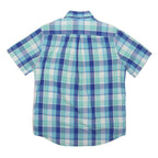 TOMMY HILFIGER Mens Blue Check Shirt S Cotton Classic Fit Casual Summer