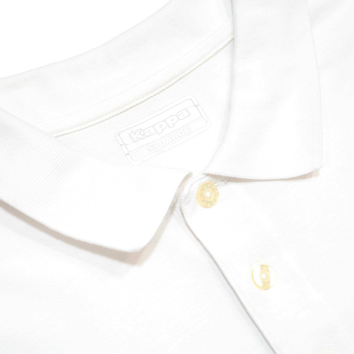 KAPPA Mens White Cotton Short Sleeve Plain 2XL Polo Shirt Classic Fit Casual