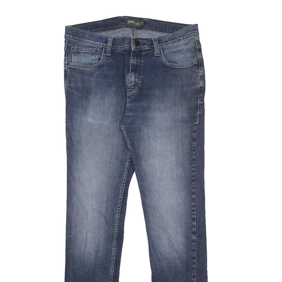 LEE Mens Jeans Blue Slim Skinny Denim Medium W32 L33 Classic Fit Zip Closure