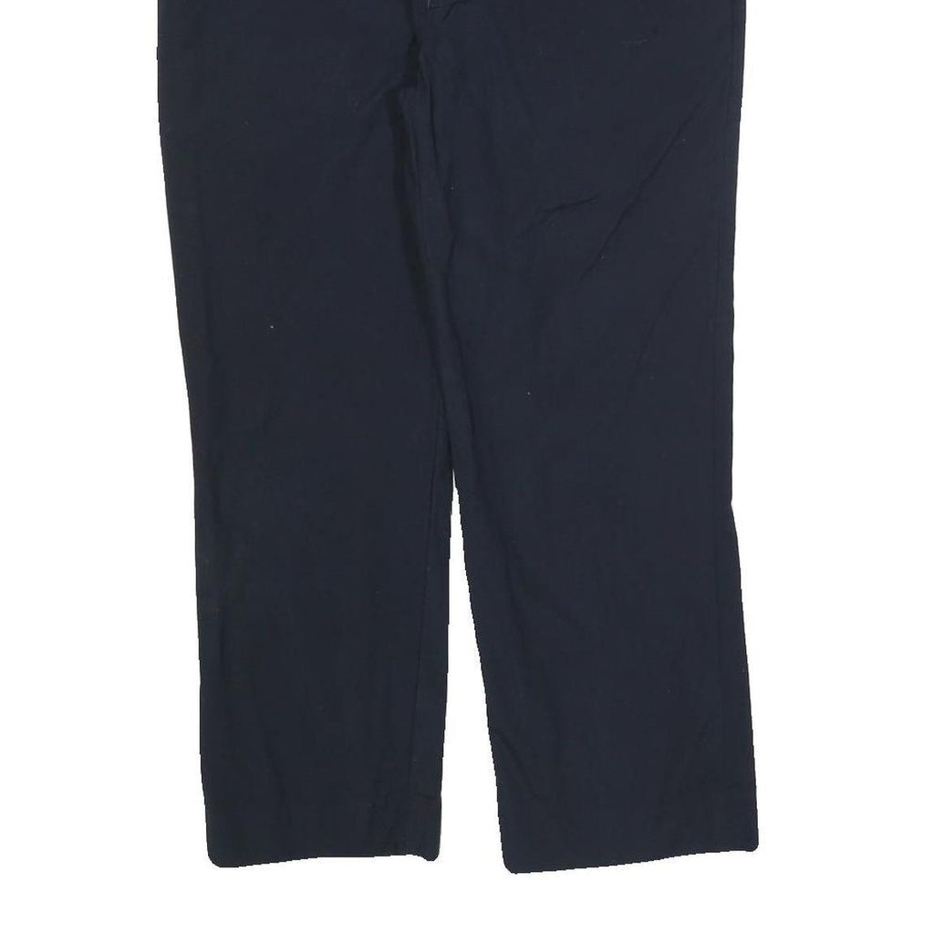 TOMMY HILFIGER Mens Cotton Blend Navy Regular Straight Trousers W32 L25 Classic