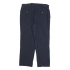 TOMMY HILFIGER Mens Cotton Blend Navy Regular Straight Trousers W32 L25 Classic